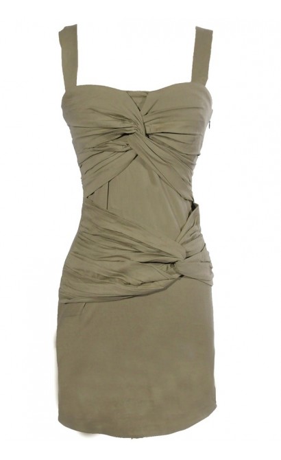 Twisted Over You Dress in Pale Green